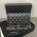 Chanel Black Caviar Leather Boy Small