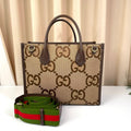 Gucci Brown Monogram Large Logo Tote Bag 31cm