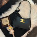 Celine Tilly, Black Shiny Calfskin Leather