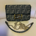 Fendi Baguette Mini FF Canvas Crossbody Bag