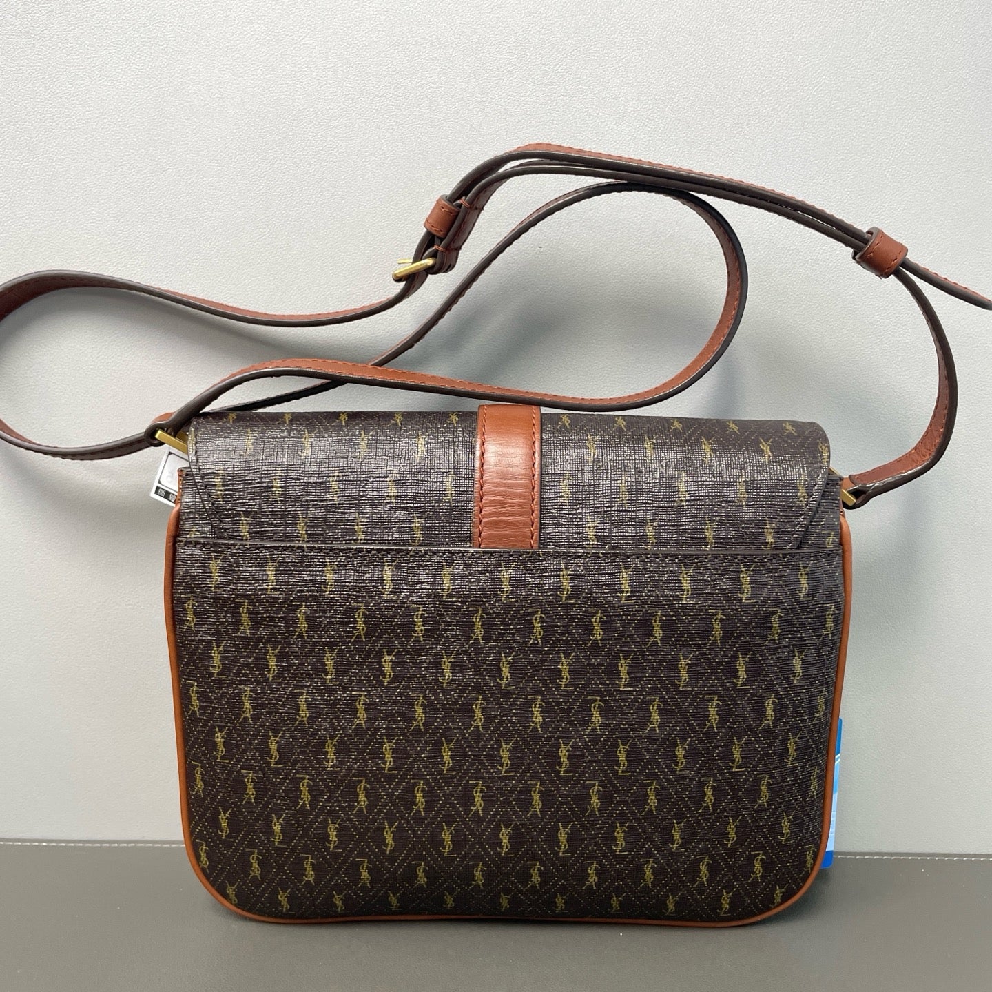 Saint Laurent Brown Monogram Coated