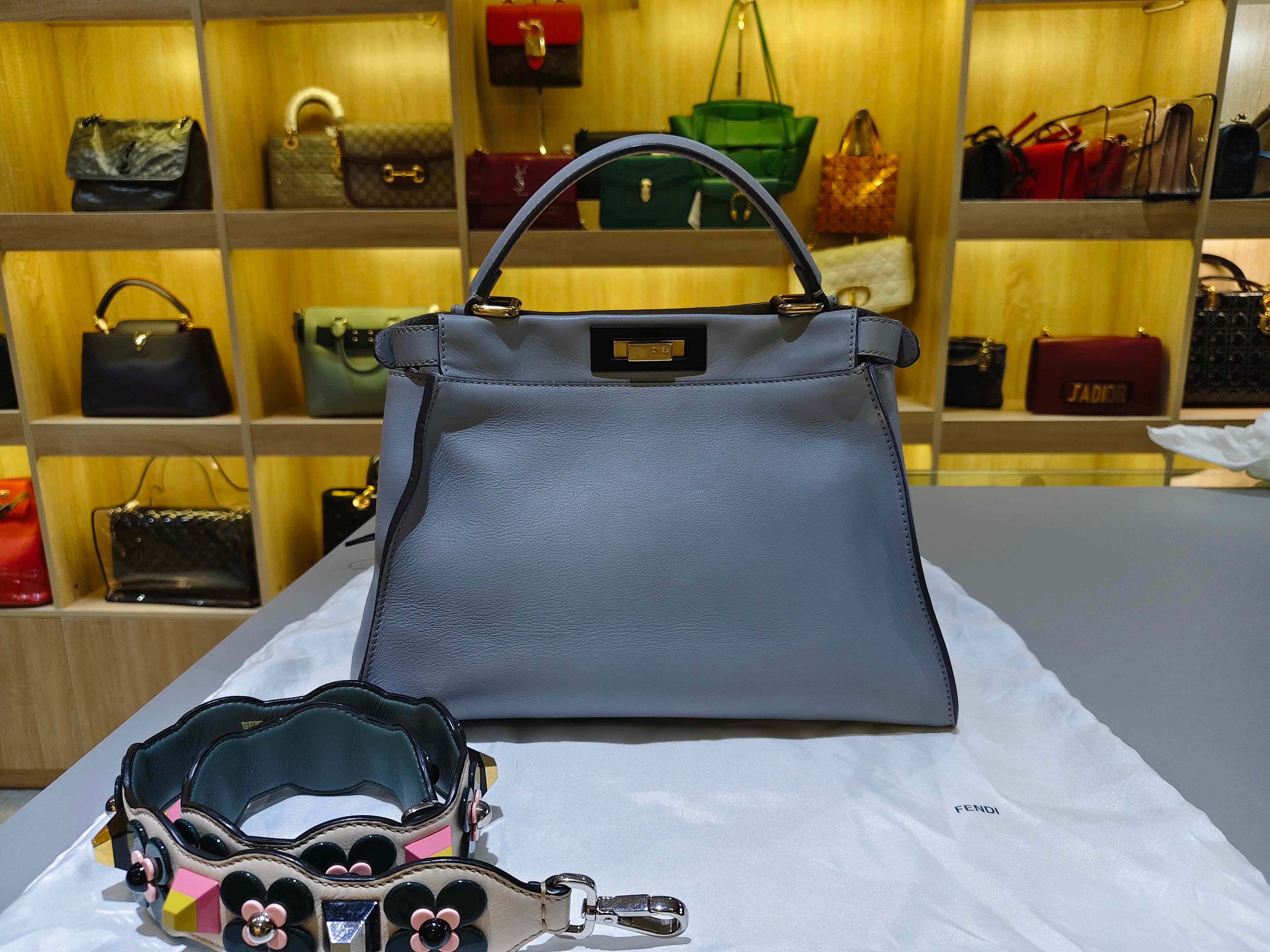 Fendi Peekaboo Medium Light Blue