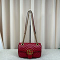 Gucci Marmont Small Red Leather Bag