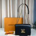 Louis Vuitton LV Twist MM Black Epi Leather