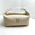 Hermès Bride-a-Brac Mini Beige Canvas Silver Hardware