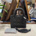 Dior Lady Dior Mini, Black Matte Calfskin Leather