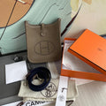 Hermès Mini Evelyne 16 Crossbody Bag in Etoupe Elephant Grey
