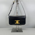 Celine Triomphe Black Shiny Calfskin