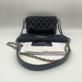 Chanel Gabrielle WOC Black Quilted Lambskin Crossbody Wallet On Chain