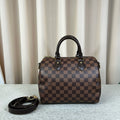 LV Louis Vuitton Speedy 25 Damier Ebene Tote Bag