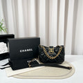 CHANEL 22B Hobo Bag Small Black Quilted Lambskin