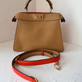 Fendi Peekaboo ISEEU Medium Two-Tone Leather Top