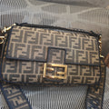 Fendi Medium Baguette Bag in Classic FF Zucca Canvas