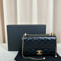 Chanel Double Gold Ball WOC (Wallet on Chain)