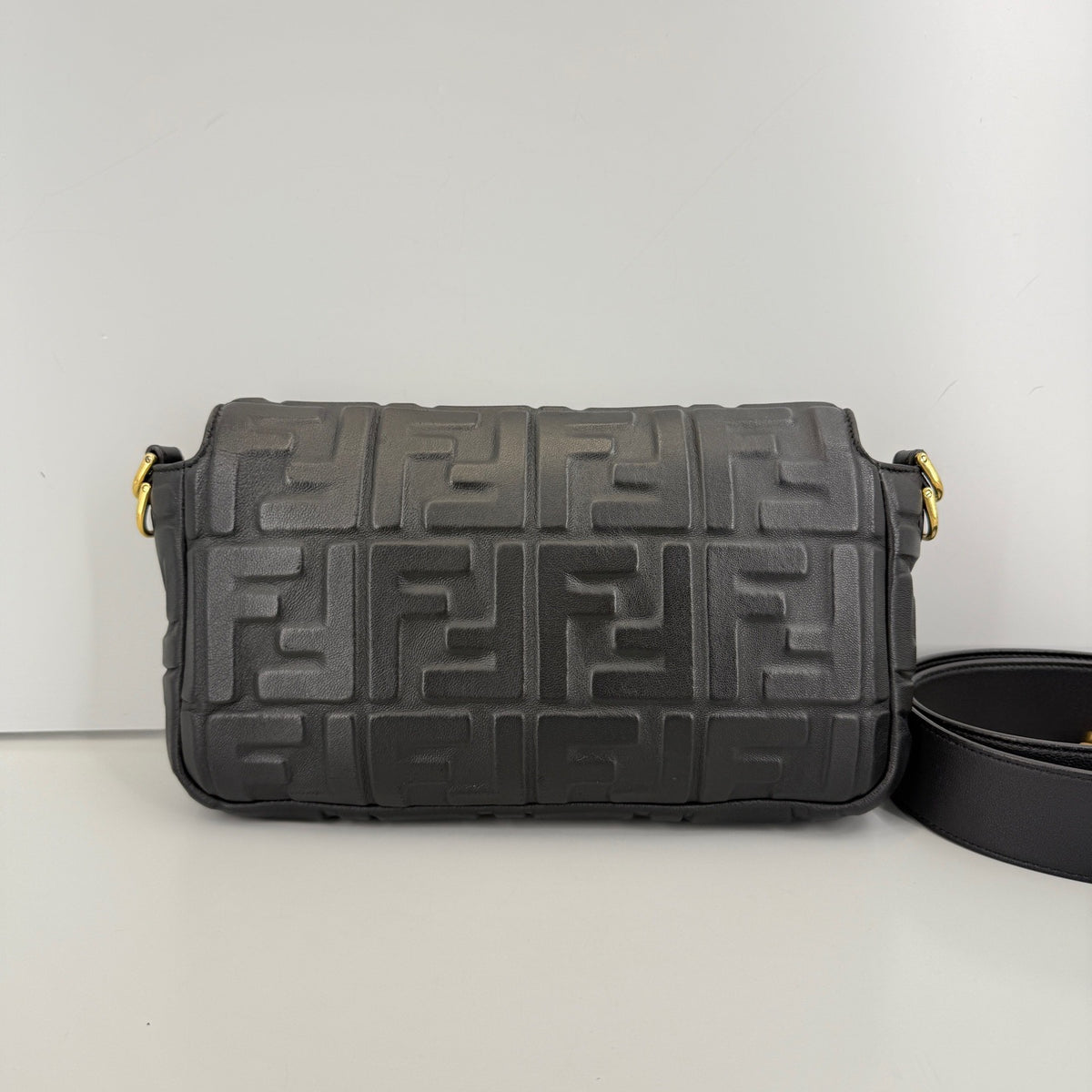 Fendi Baguette Black Embossed FF