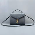 YSL Cassandra Medium Leather Grey
