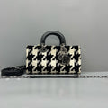 Dior Lady D‑Joy Houndstooth Silver Hardware
