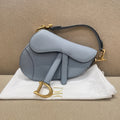 Dior Saddle Small, Denim Blue Grained Calfskin