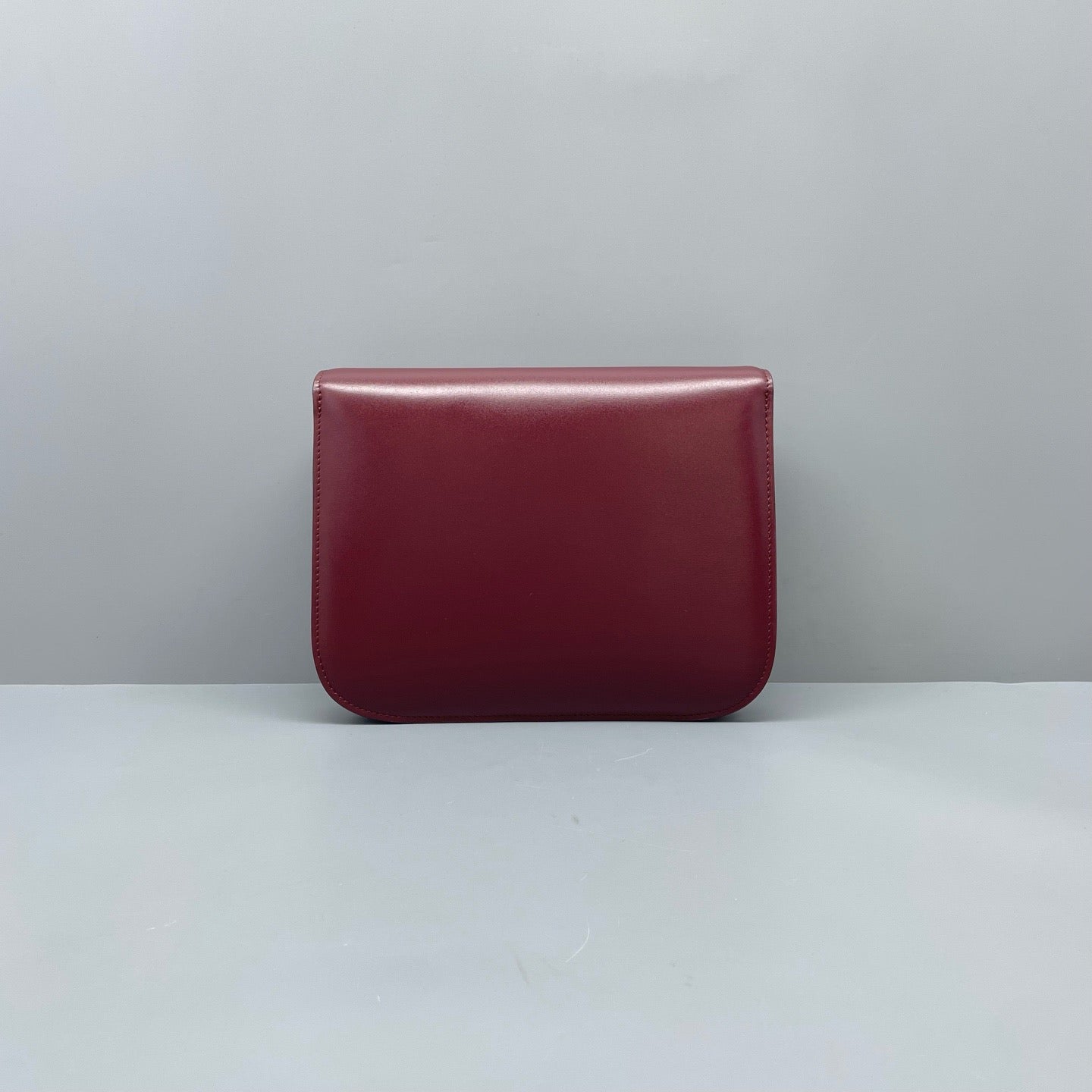 Celine Classic Box Medium Burgundy Leather