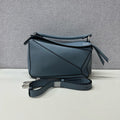 Loewe Puzzle Small Bag, Blue Calfskin