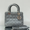 Dior Lady Dior Medium Silver Grey