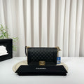 Chanel Le Boy Small Black Quilted Flap Bag