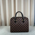 Louis Vuitton Triana Damier Ebene Handbag Gold Hardware 26cm