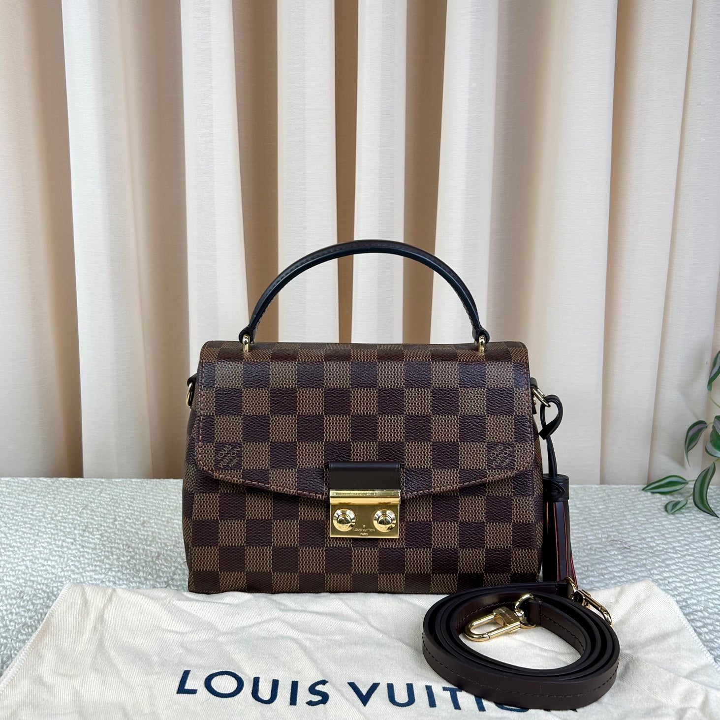 Louis Vuitton Damier Ebene Croisette Handbag