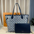 Louis Vuitton Shiny Denim Neverfull Tote Bag 32cm