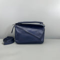 Loewe Navy Calfskin Puzzle Medium