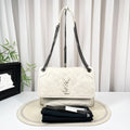 Saint Laurent Niki Medium White Waxed Leather Bag
