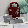 Dior Lady Dior Mini Patent Leather Red 2018