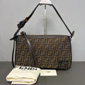 Fendi Zucca FF Jacquard Zip Crossbody Messenger Bag