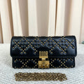 DIOR Black Studded Lambskin WOC Chain Bag