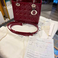 Christian Dior Lady Dior Medium Red