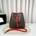 LV Louis Vuitton NeoNoe Monogram Red Bucket Bag