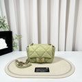 Chanel Coco Fat Mini Light Green Lambskin Square Flap Bag