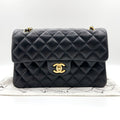 Chanel Small Black & Gold Sheepskin Bag (Serial 31)