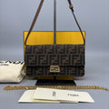 Fendi Baguette Wallet On Chain FF Jacquard Crossbody Bag