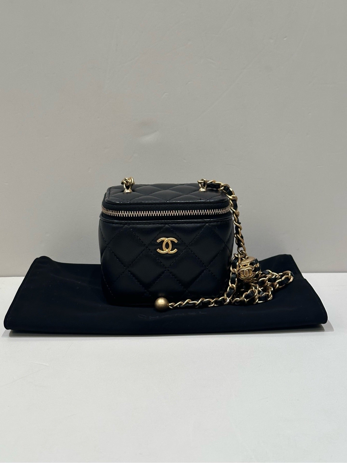 Chanel Mini Quilted Lambskin Vanity Box