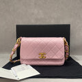 Chanel 24S Light Pink Lambskin Chunky Chain Hobo
