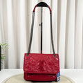 SAINT LAURENT Red calfskin leather