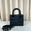 Dior Lady Dior Four-Panel Matte Black Bag