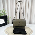 Saint Laurent Sunset Croc Embossed Small Bag