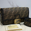 Fendi Baguette Medium FF Jacquard Canvas