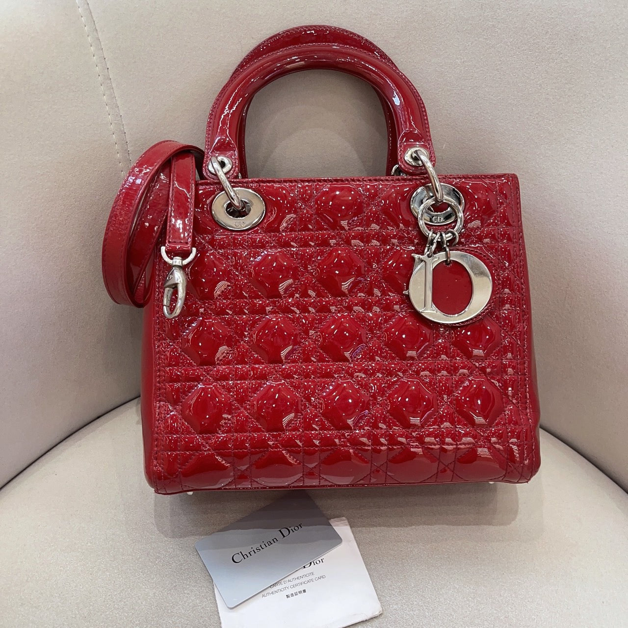 Dior Lady Dior Medium Red