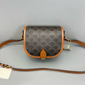 Celine Triomphe Canvas Folco Saddle