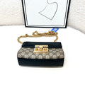 Gucci Padlock Small GG Supreme Canvas & Black Leather Crossbody Bag