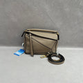 Loewe Puzzle Mini, Grained Calfskin, Sand Colour