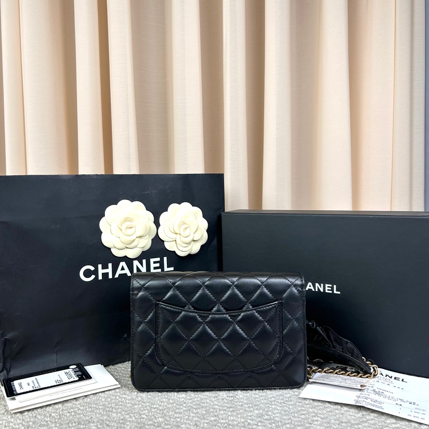 Chanel Classic Wallet on Chain WOC